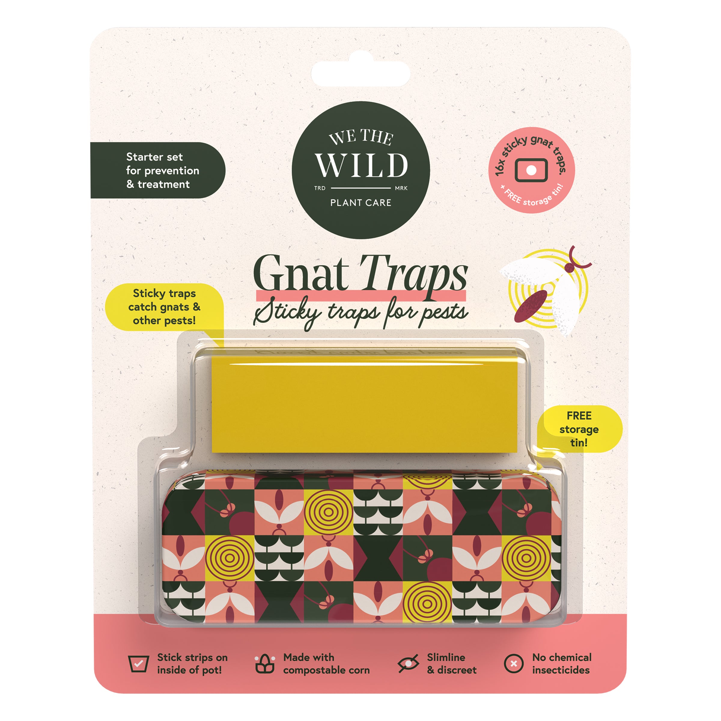 Gnat & Fruit Fly Natural Sticky Traps – We The Wild Plant Care USA